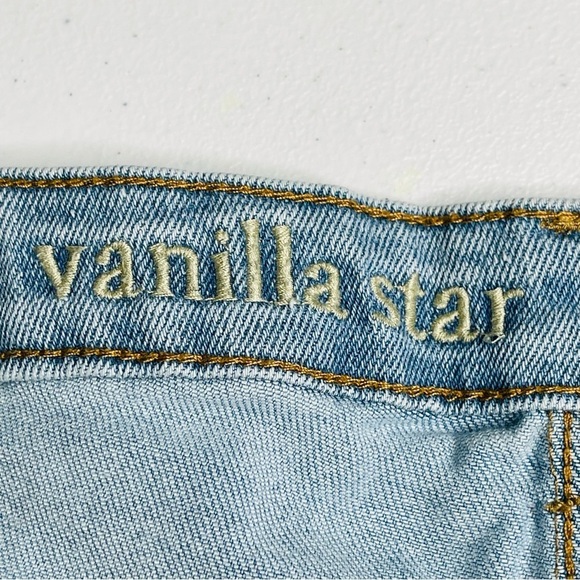 Vanilla‎ Star High Rise Shortie Shorts Womens Plus Size 24 Blue Light Wash - Picture 3 of 11